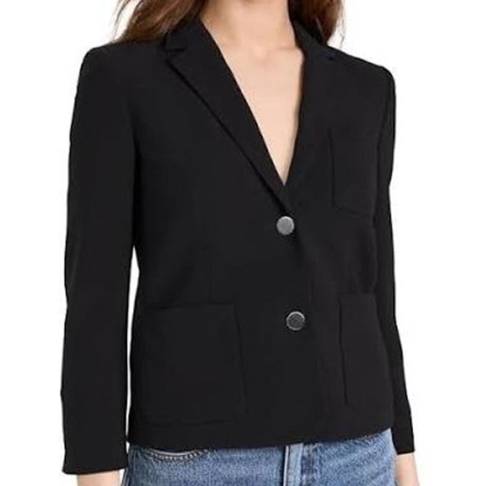 Theory Women's Shrunken Patch Pocket Jacket Black Size 00 New With Tags